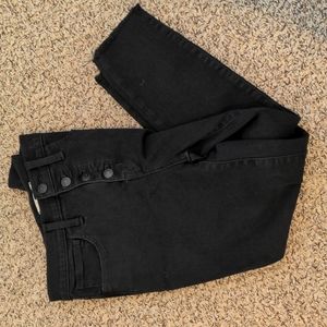 Madewell 10in High Rise Jeggings - Distressed - Black - Size 28P